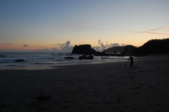 Sunset walk at the beach